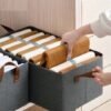 Wardrobe Clothes Organizer Storage Box Lenin Cotton