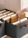 Wardrobe Clothes Organizer Storage Box Lenin Cotton