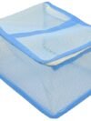 Plastic Mesh Net Vegetable Fruit Basket With LID and Zipper For Fridge Dining Table
