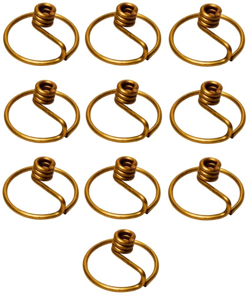 Pure Brass Round Niranjan Kadi Wick Holder Set Of 10