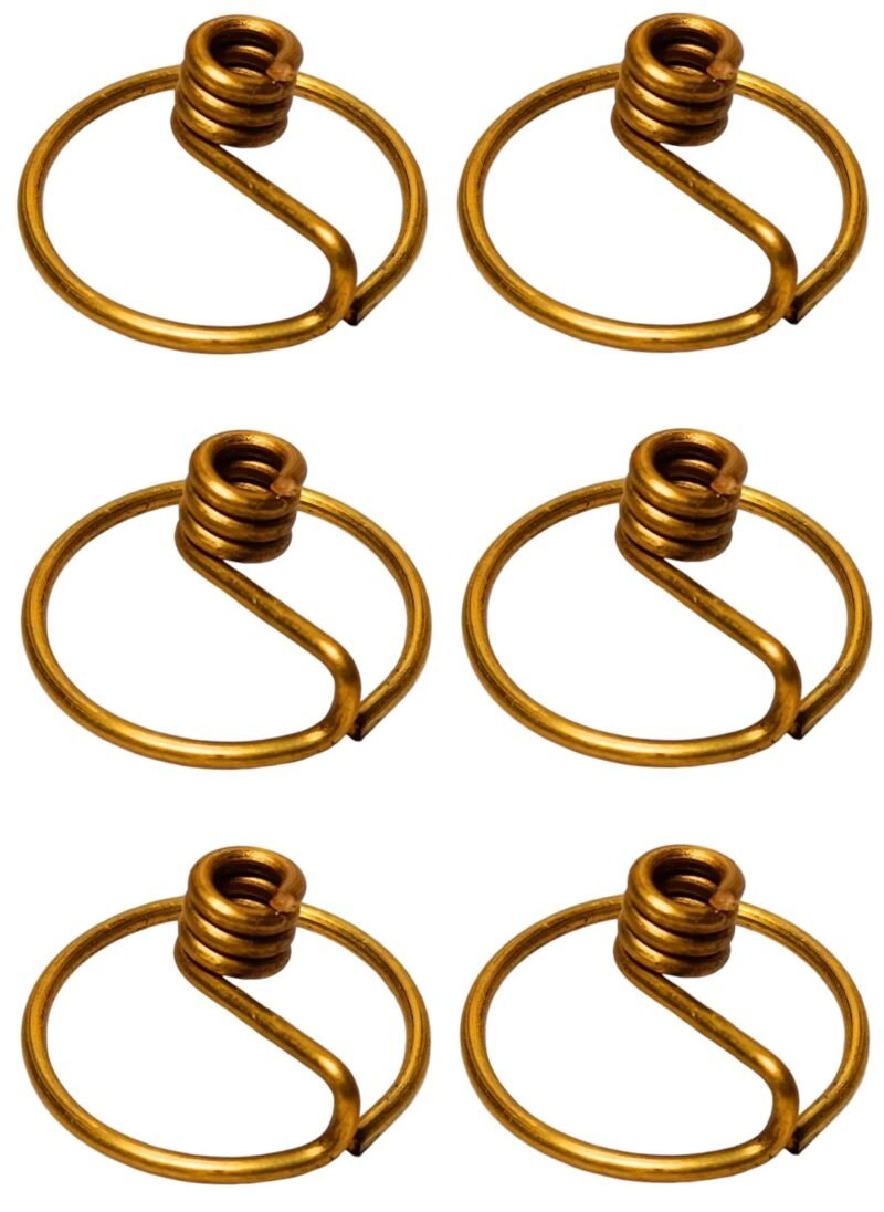 Pure Brass Round Niranjan Kadi Wick Holder Set Of 6