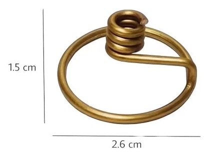 Pure Brass Round Niranjan Kadi Wick Holder Size